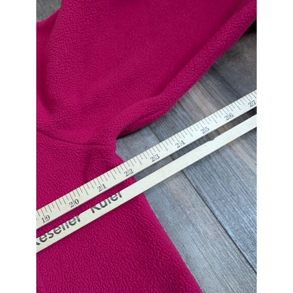 VINTAGE DISNEY Winnie the Pooh Raspberry Pink Fleece Pullover Jacket Medium VTG - Picture 4 of 7